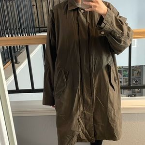 London fog long rain coat